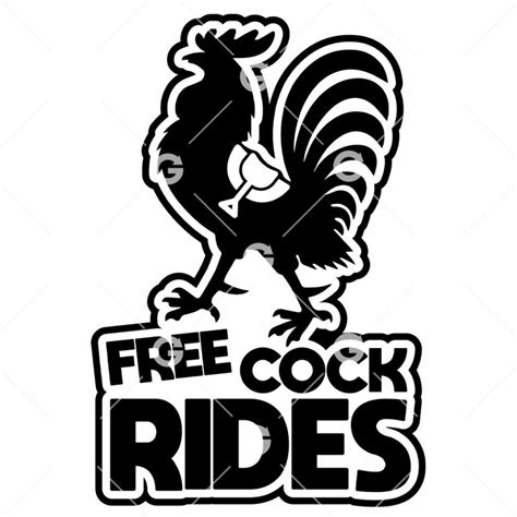 Free Cock Rooster Rides Decal Svg Svged