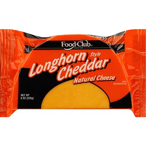 Food Club Cheese Longhorn Style Cheddar Shop Priceless Foods