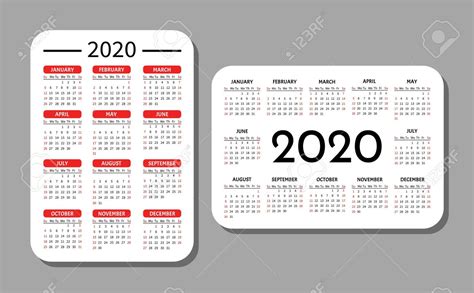 Collect 2020 Pocket Callendar Calendar Printables Free Blank