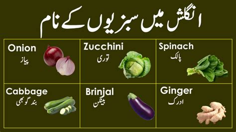 41 Vegetable Names In Urdu And English With Pictures Seekhlein