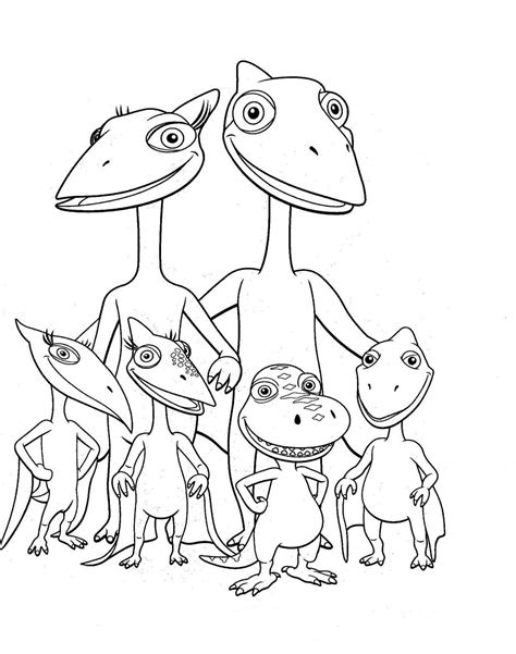 Dinosaurio Familiar Para Colorear Imprimir E Dibujar Dibujos