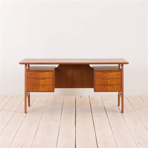 Danish Omann Jun teak executive desk model 75, 1950s - Future antiques