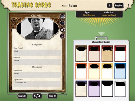 Create Trading Cards For Historical And Fictional People