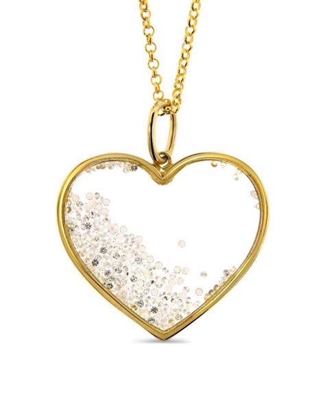 Large Floating Heart Necklace Cosanuova