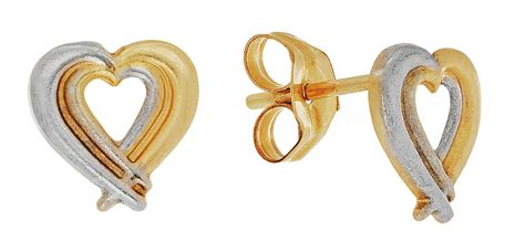 Revere 9ct Gold Double Heart Stud Earrings Reviews