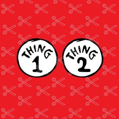 Thing One and Thing Two SVG PNG DXF Cut Files