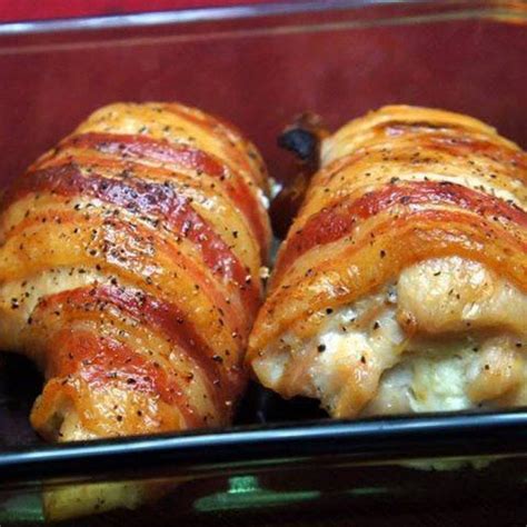Get Stuffed Chicken Wrapped In Bacon Recipe Background Easy Chicken