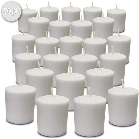 Hyoola 24 Hour Unscented Bulk Votive Candles Indoor And Outdoor 50