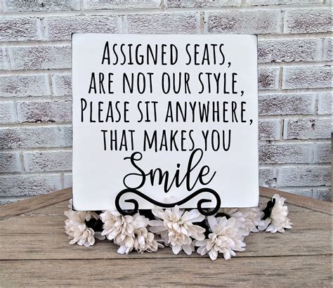 Assigned Seats Are Not Our Style Sign Wedding Seating Sign Etsy