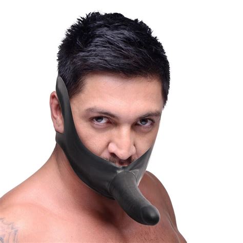 Face Fuk Strap On Black Dildo Mouth Gag Latex Sex Mask Head Harness Fetish Toy 848518013507 Ebay