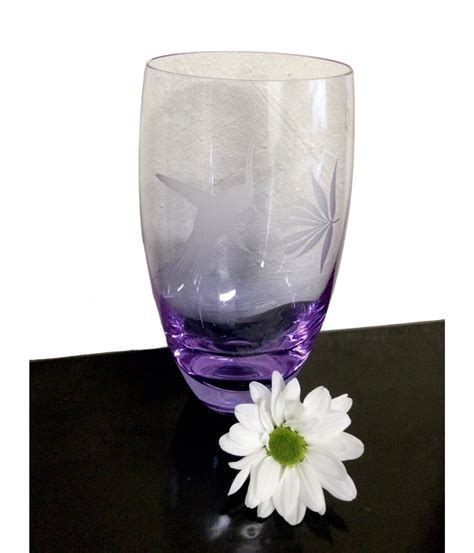 Beautiful Vintage Caithness Crystal Hummingbird Flower Vase Etsy