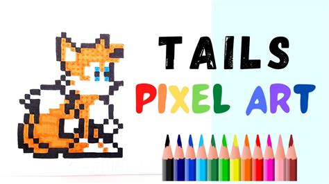 Pixel Art How To Draw Miles Tails Prower Youtube