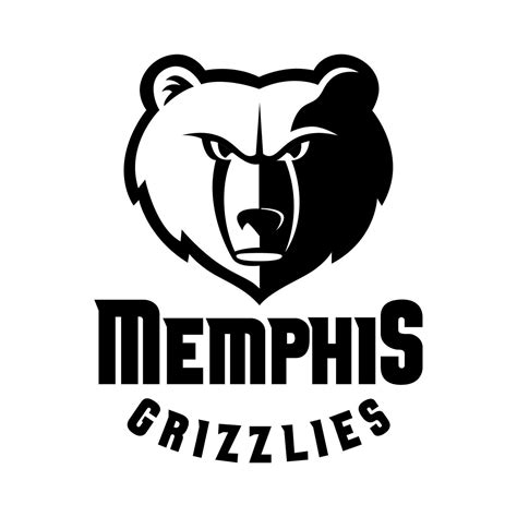 Memphis Grizzlies Logo Black And White Logo Vector 26377415 Vector Art