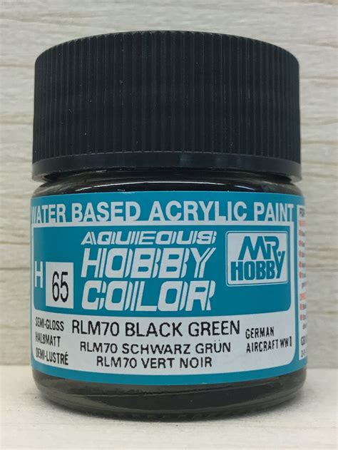 Gunze Mr Hobby Color H65 Semi Gloss Rlm 70 Black Green Modelair