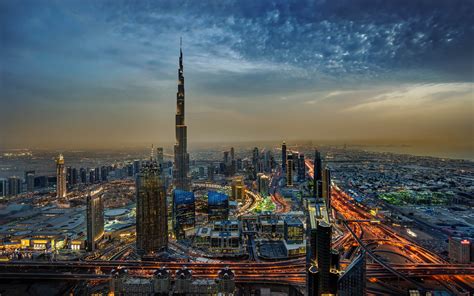 Burj Khalifa 4k Dubai Evening City Uae Cityscapes Burj Khalifa