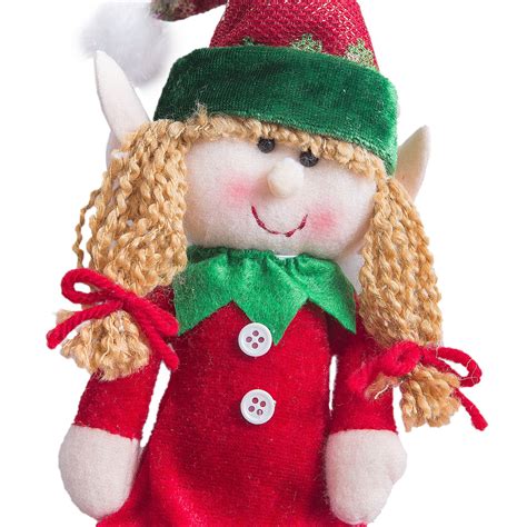 Wewill Adorable Flexible Christmas Elves Plush Dolls Set Of 4 Party