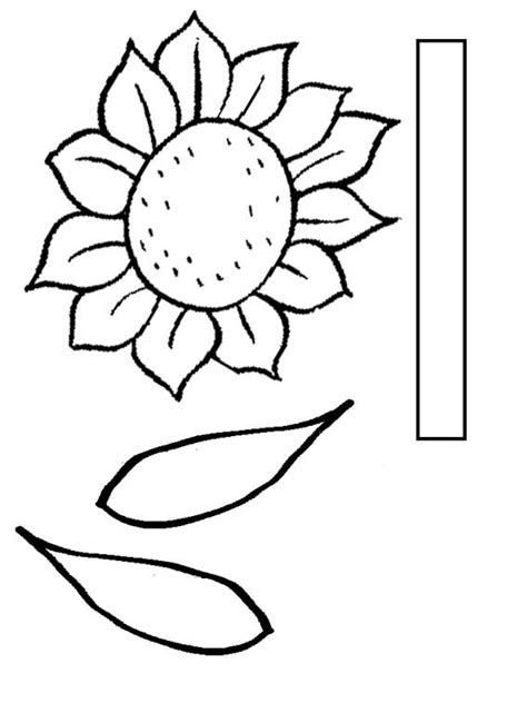 Sunflower Leaf Template Clipart Best