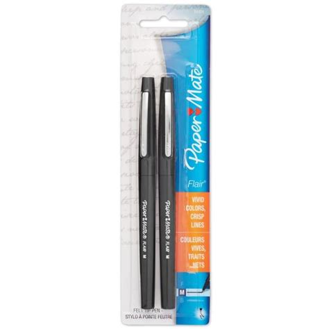 Paper Mate Flair Black Medium Point Felt Tip Pens 2 Pk By Paper Mate