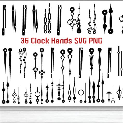 Buy 36 Svg Dxf Movable Hour And Minute Hand For Wall Clock Face Online