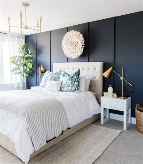 Looking for ideas for your bedroom? Top 50 Best Navy Blue Bedroom Design Ideas - Calming Wall ...