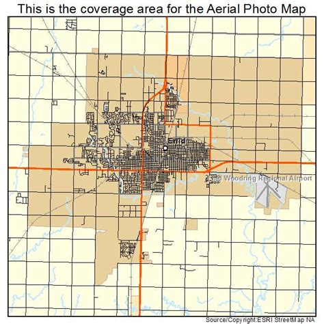 Aerial Photography Map Of Enid Ok Oklahoma
