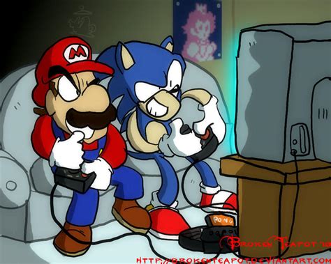 Mario Vs Sonic By Brokenteapot On Deviantart