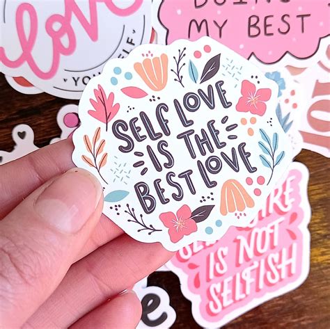 25 Different Self Love Stickers Valentines Selfcare Hearts Sticker Set For Planners Laptop