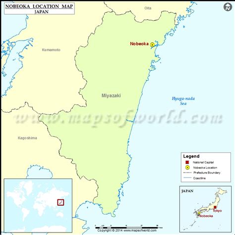 Where Is Nobeoka Location Of Nobeoka In Japan Map