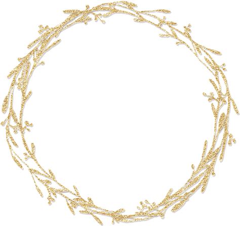 Gold Glitter Frame Png Branches Glitter Gold Wreath Frame Freetoedit