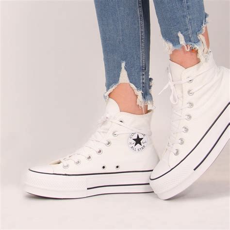 ¿aún No Tienes Las Botas Converse Blancas Con Plataforma ¡corre Antes