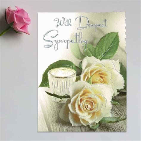 In Deepest Sympathy White Lilies Card
