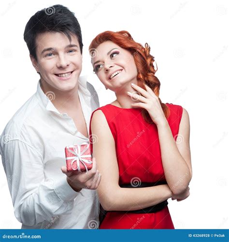Young Smiling Couple On Valentines Day Stock Photo Image Of