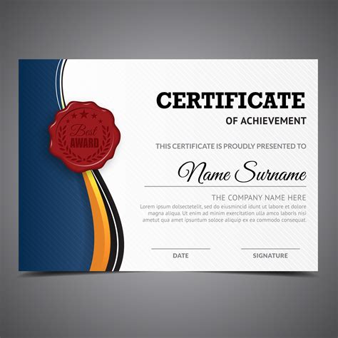 Blue Elegant Certificate Diploma 212673 Vector Art At Vecteezy