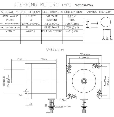 Nema23 100 Oz In Motor Datasheet Phase 4 Stepper Motor Steppers