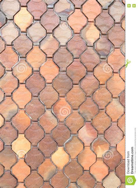 Surface Of The Brown Tiles Wall Stock Photo Image Of Brown