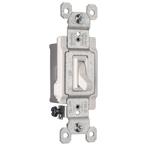 Legrand 15 Amp Single Pole Framed Toggle Light Switch White In The