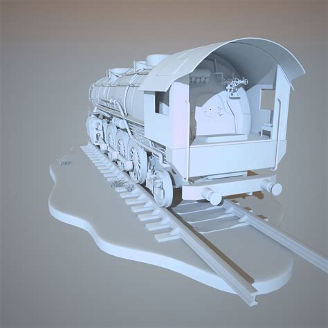 Steam Locomotive Train 3d Model 3d Model 79 Max Obj Fbx Free3d