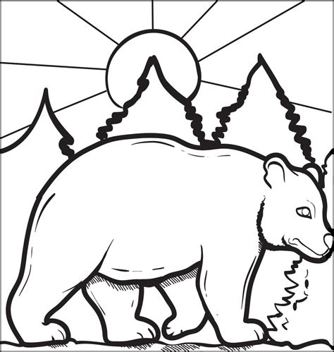 Free Printable Bear Coloring Page For Kids Supplyme