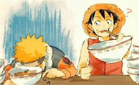 Naruto And Luffy Eating Ramen Naturut