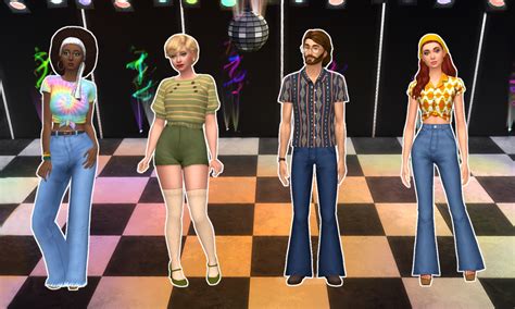1970s Lookbook Sims 4 Clothing Sims 4 Children Vintage Outfits
