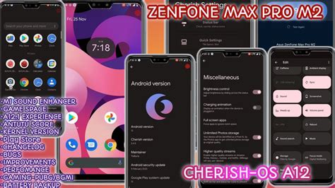 Cherish Os High Quality Streams Option A12 Rom For Asus Zenfone Max Pro