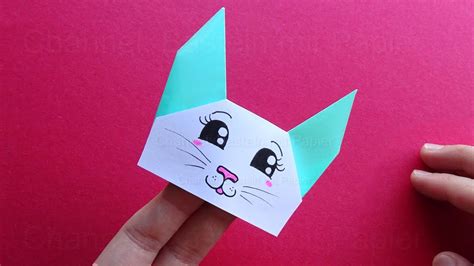 Origami Katze Falten Geschenk Basteln Mit Papier Origami Tier