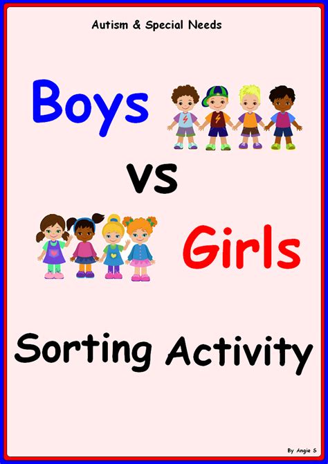 Boys Vs Girls Sorting Activity A Great Activity For Young Children 3 5