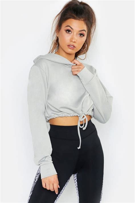 Womens Fit Cropped Hoodie Green 10 Fit Cropped Hoodie Cropped Hoodie Outfit Hoodie Top
