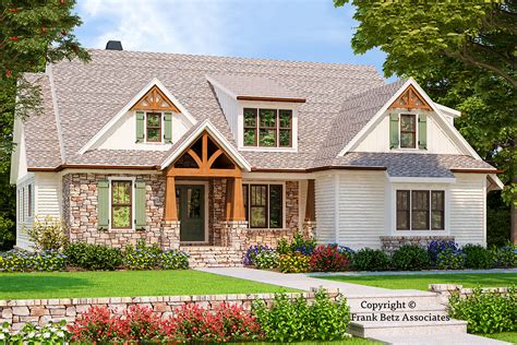 2 Story Craftsman House Plan With Mixed Material Exterior