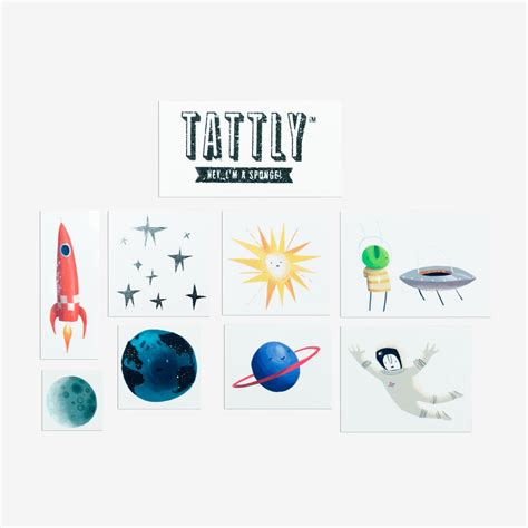 Tattly Kids Temporary Tattoos Space Explorer Set Bespoke Post