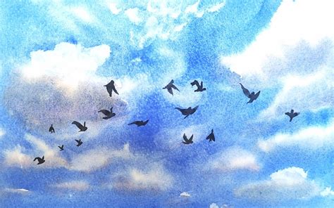 Blue Sky Painting Easy Ar