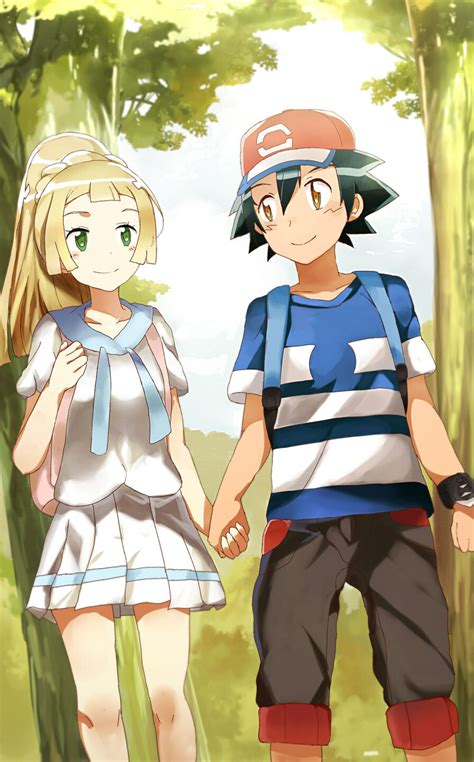 Lillie And Ash Ketchum Pokemon And More Drawn By Kuriyama Danbooru