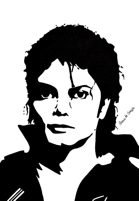 Michael Jackson Stencil Portrait By Serena De Grazia Porträt Ideen