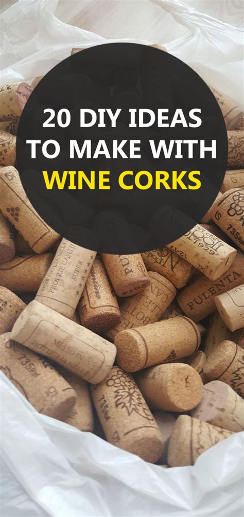 20 Diy Ideas To Make With Wine Corks Wine Cork Wine Cork Crafts
